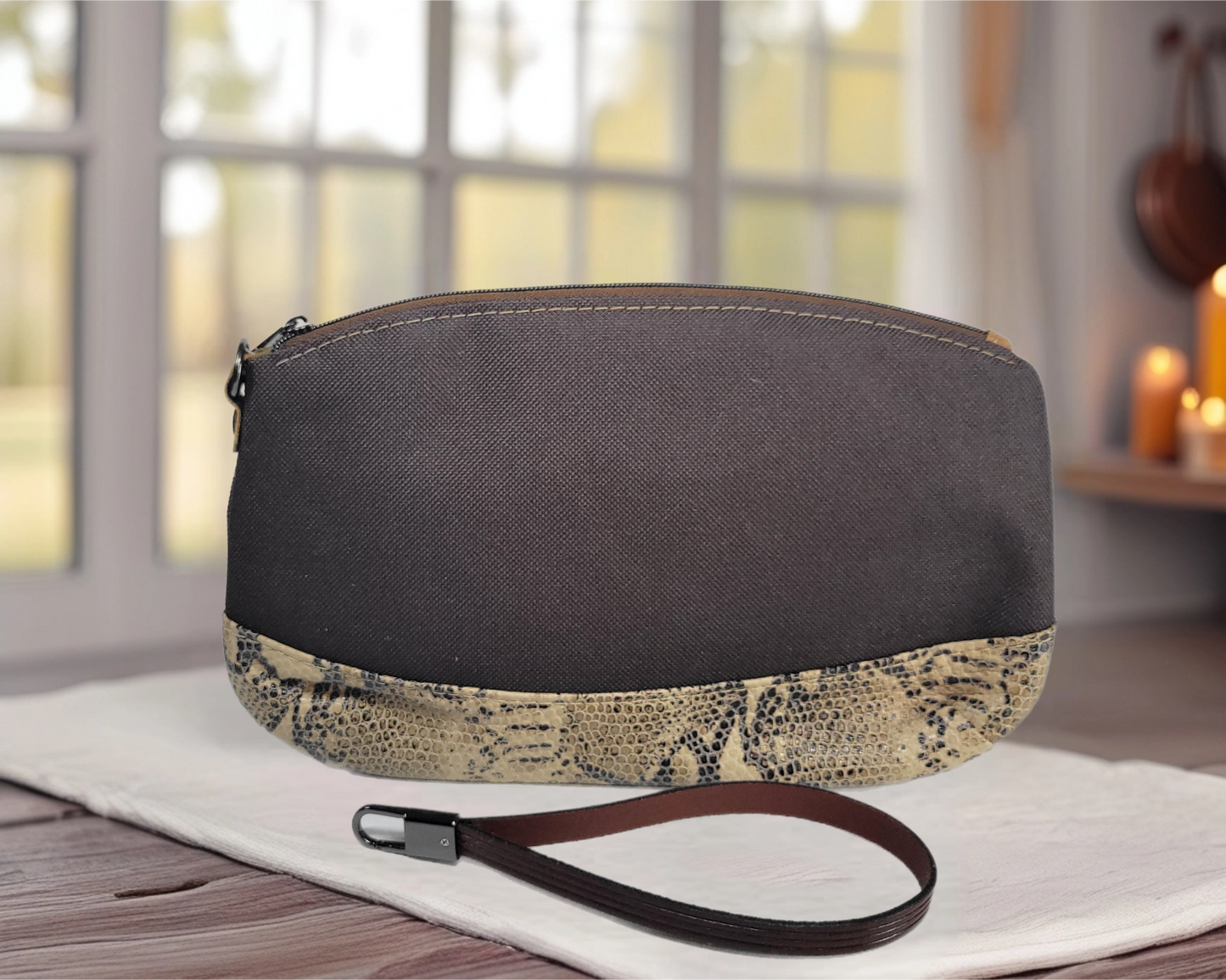 Clematis Wristlet Waterproof Canvas