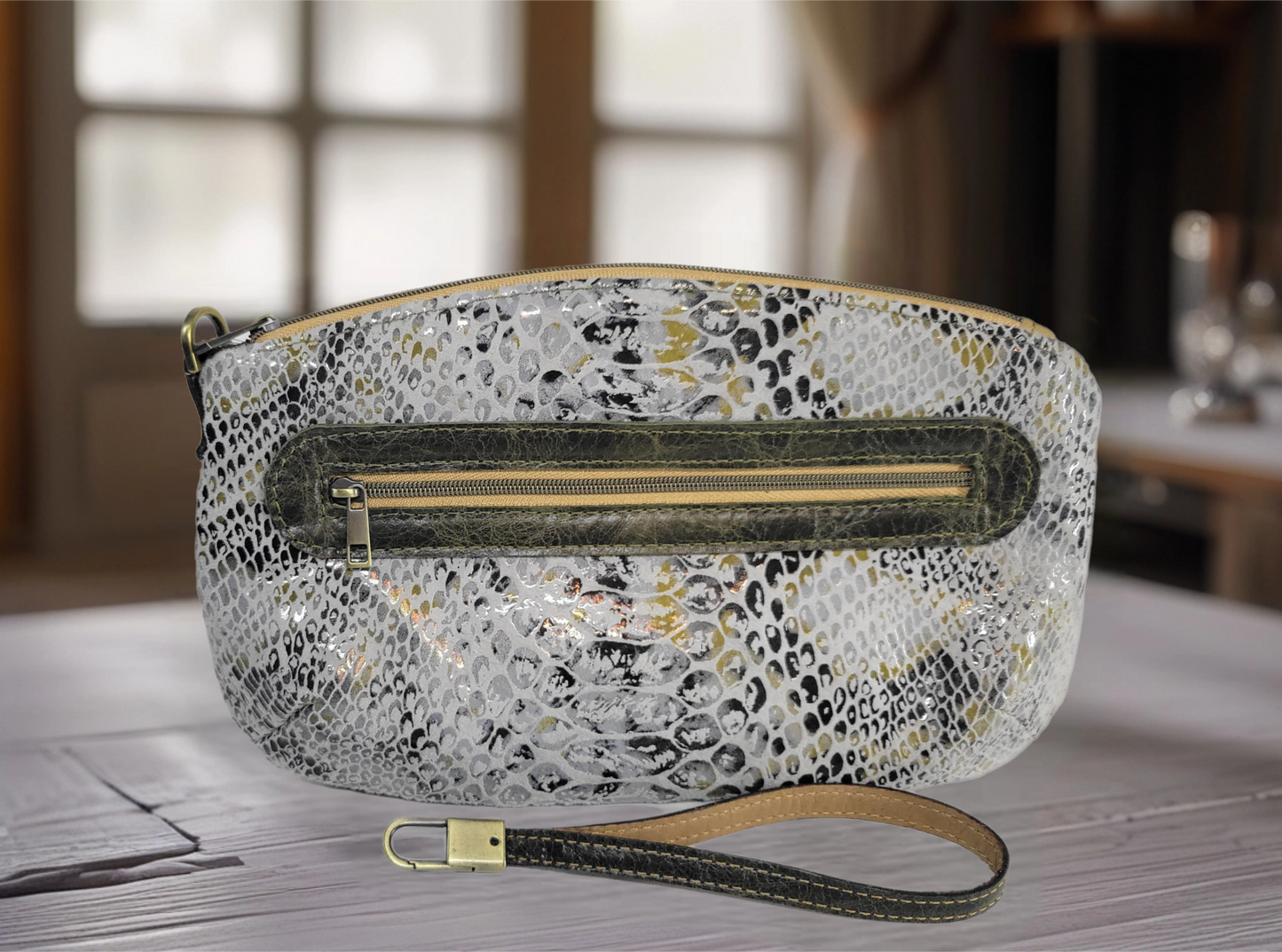 Clematis Wristlet Waterproof Canvas