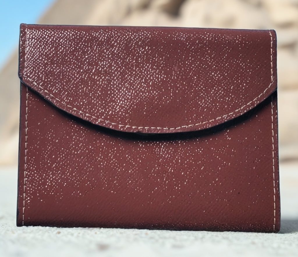 Passport Wallet Sienna Red Saffiano Leather
