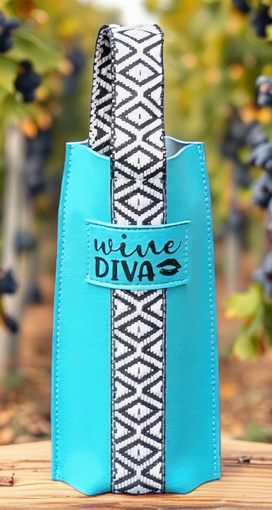 Wine Carrier Navy (red) Wine Diva