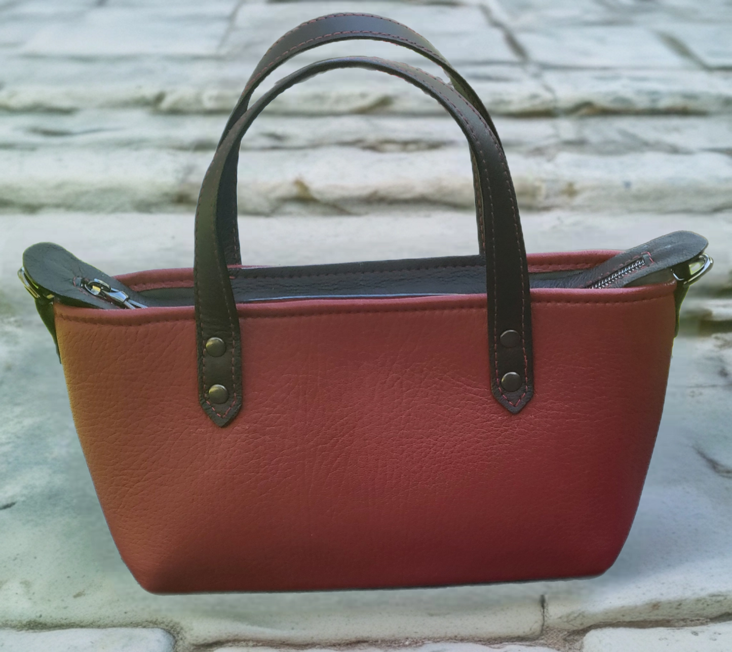 Tote Mini Red Leather