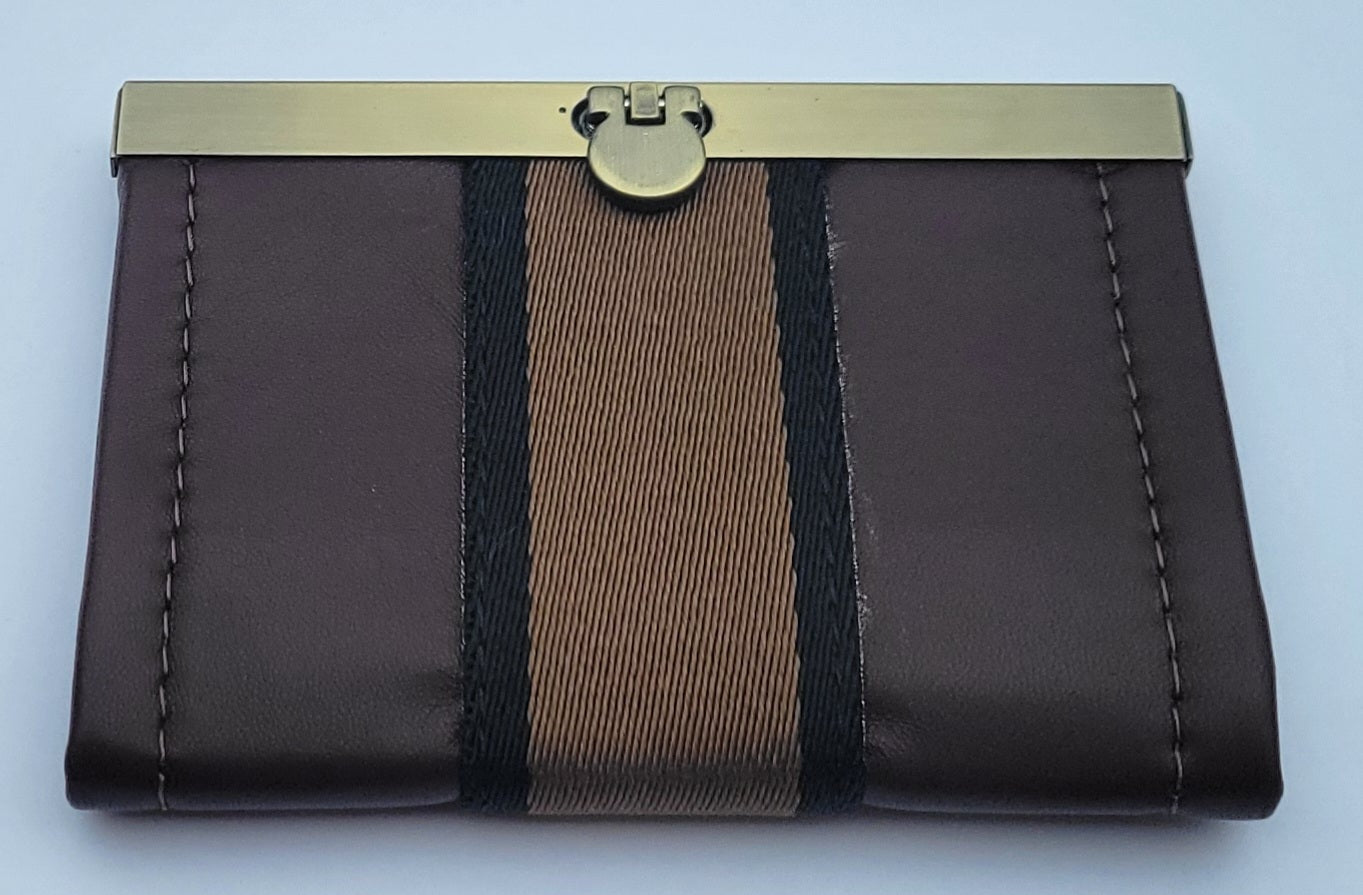 Mini Bi-Fold Wallet Burgundy Maroon & Red