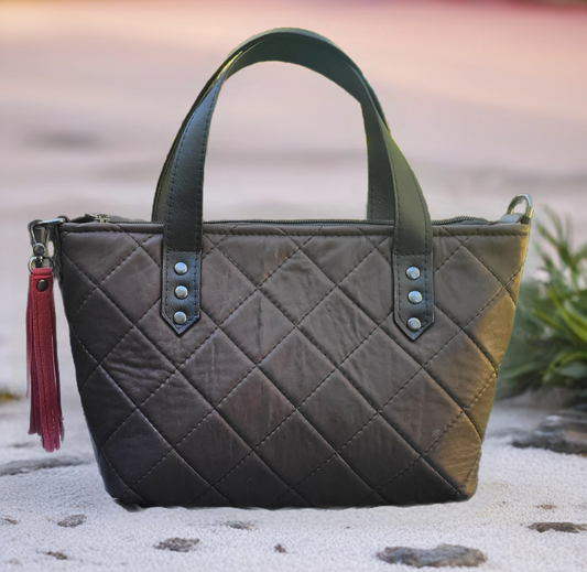 Tote Mini Brown Quilted