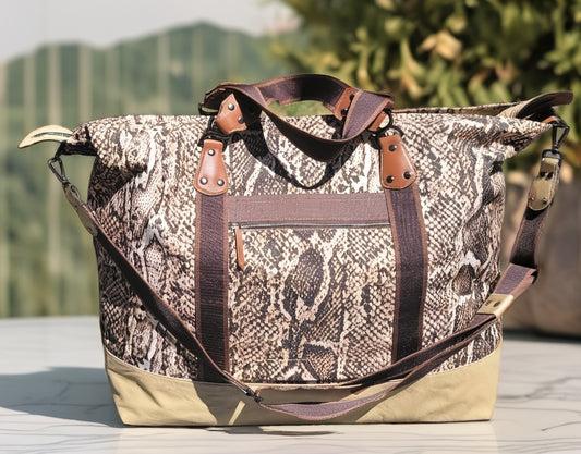 Travel Tote Brown Snake