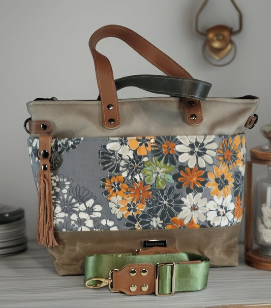 CamilleTote Taupe/Grey Floral