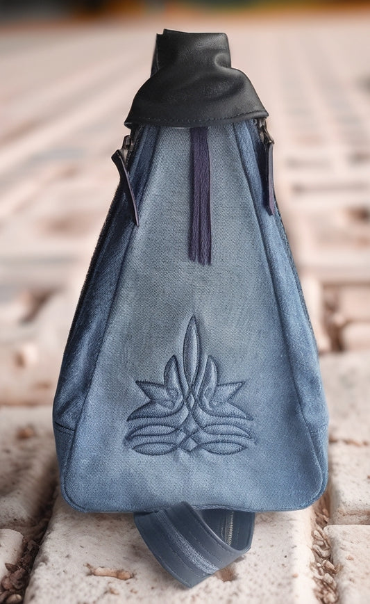 Kerry Sling Upcycled Denim Embroidered