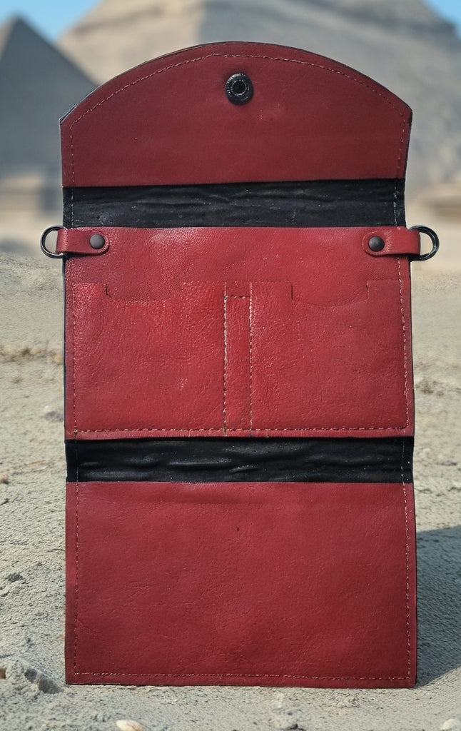 Passport Wallet Red Leather
