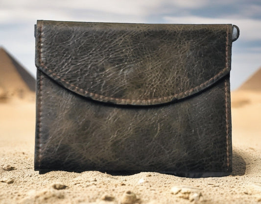Passport Wallet Olive Green Leather