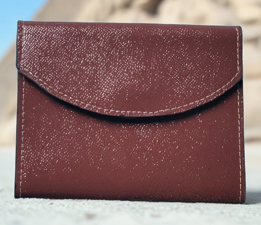 Passport Wallet Sienna Red Saffiano Leather