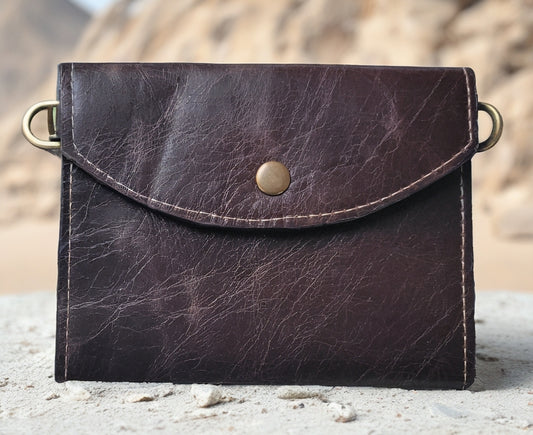 Passport Wallet Brown Leather