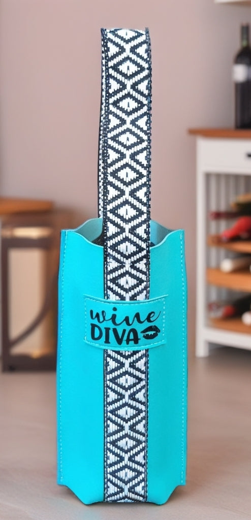 Wine Carrier Tiffany Blue Wine Diva