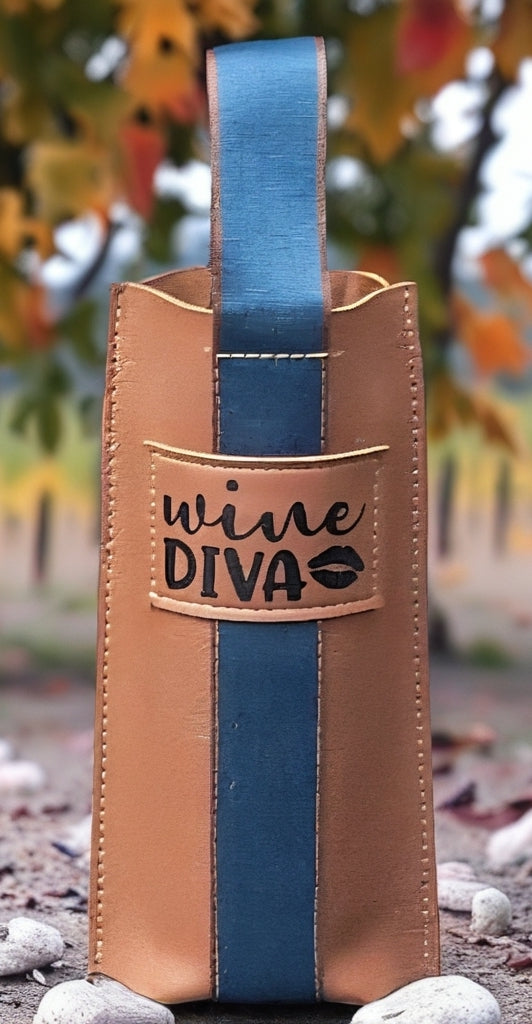 Wine Carrier Brown Wine Diva