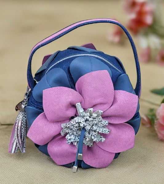 Flower Bag Denim/Pink
